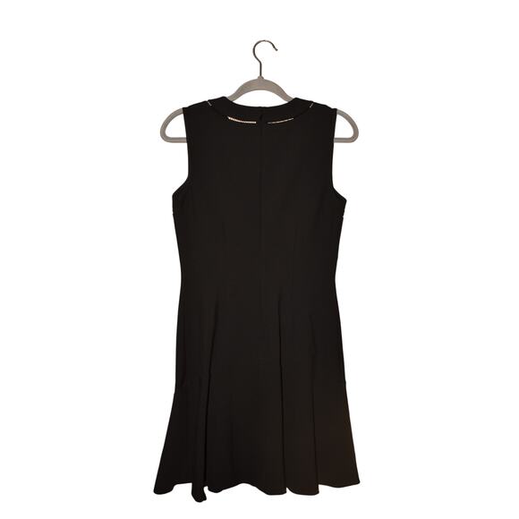 DIANE‎ VON FURSTENBERG $378 Black Sleeveless Flared Hem Maureen Dress Size 4 - Picture 4 of 5